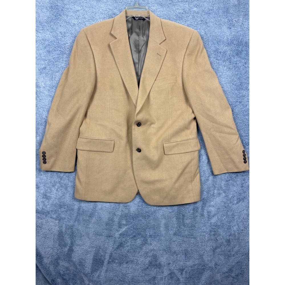 Jos A Bank Mens 43R Tan 100% Camel Hair Two Button Blazer Sport Coat